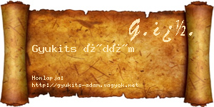Gyukits Ádám névjegykártya